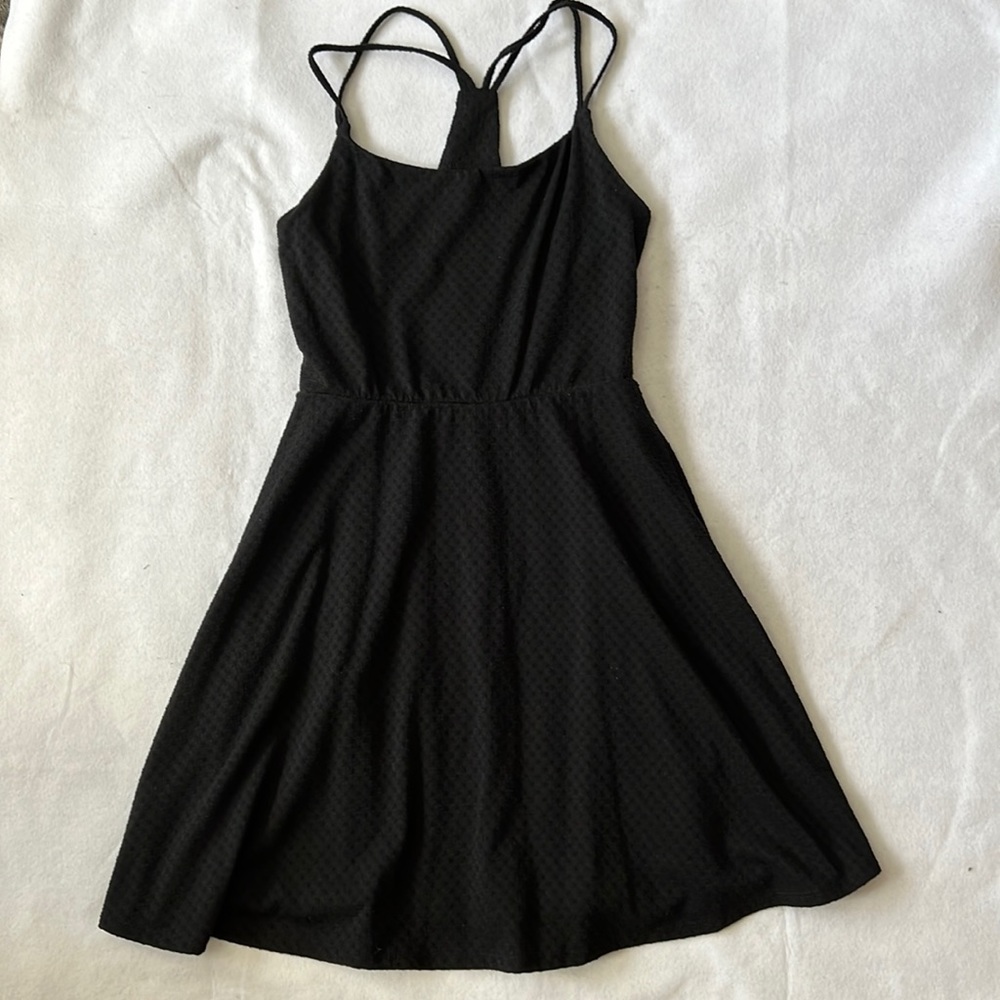 Mossimo cute simple black halter back dress XS